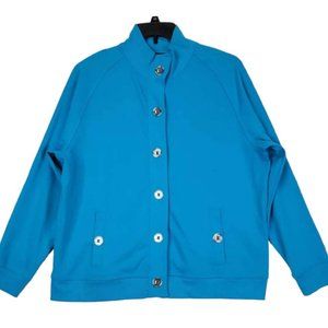 Preston & York Women's Blue  Career Formal Business Cropped Jackets  Size 14
